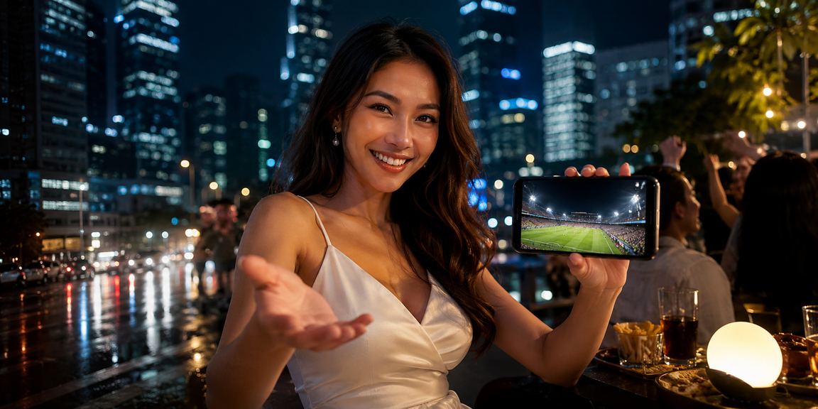 Model Vietnam menggunakan ponsel untuk mengakses casino mobile dan klaim voucher